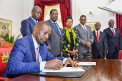 President Ruto signing the Finance Bill 2023